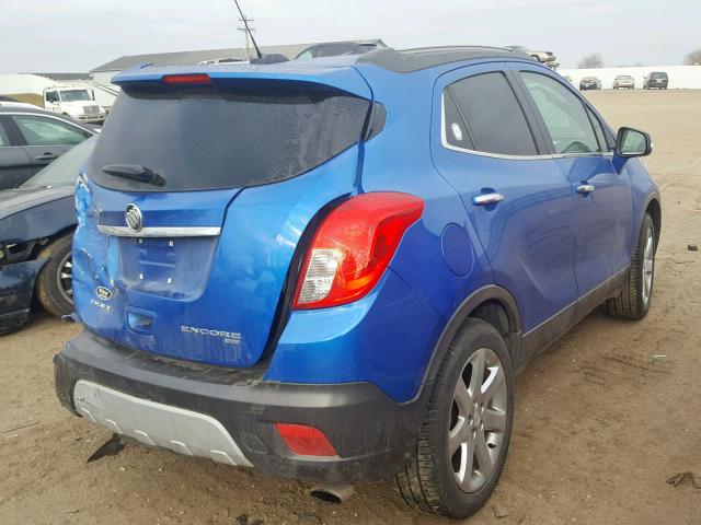 KL4CJGSB3GB630492 - 2016 BUICK ENCORE BLUE photo 4