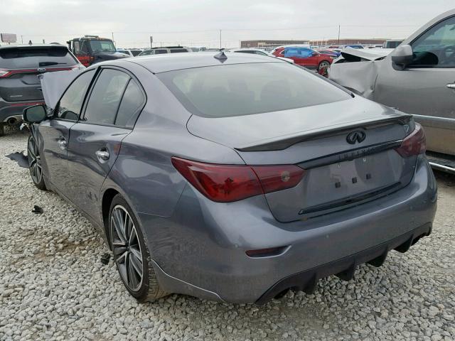 JN1BV7ARXFM394739 - 2015 INFINITI Q50 BASE CHARCOAL photo 3