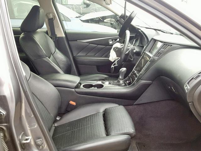 JN1BV7ARXFM394739 - 2015 INFINITI Q50 BASE CHARCOAL photo 5