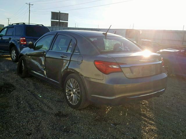 1C3CCBAB9CN262420 - 2012 CHRYSLER 200 LX GRAY photo 3