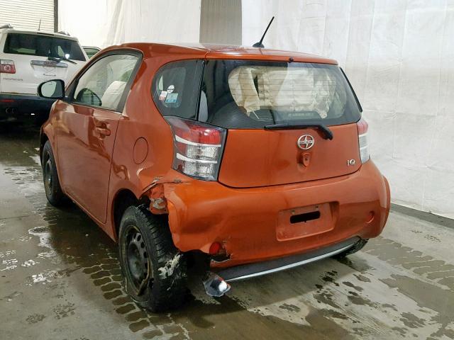 JTNJJXB08CJ020529 - 2012 TOYOTA SCION IQ ORANGE photo 3