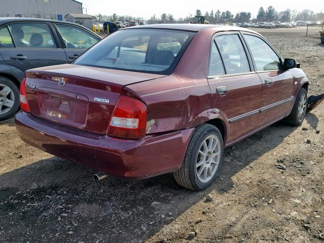 JM1BJ225231162530 - 2003 MAZDA PROTEGE DX RED photo 4