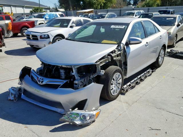 4T4BF1FK9DR282158 - 2013 TOYOTA CAMRY L SILVER photo 2