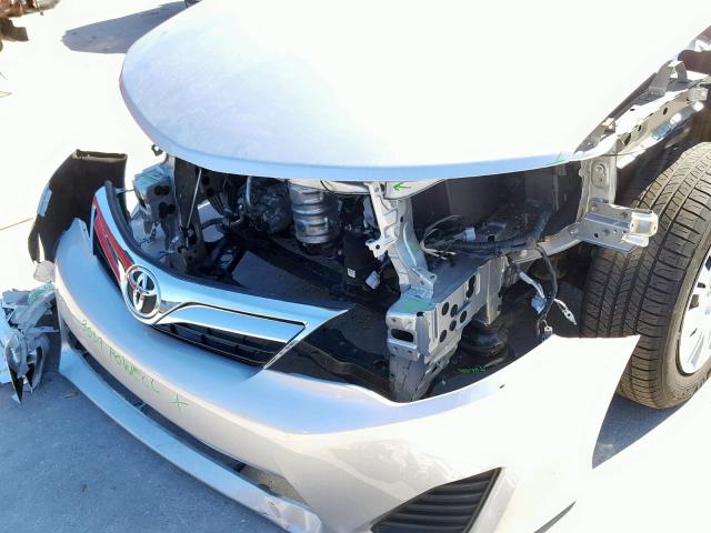 4T4BF1FK9DR282158 - 2013 TOYOTA CAMRY L SILVER photo 9