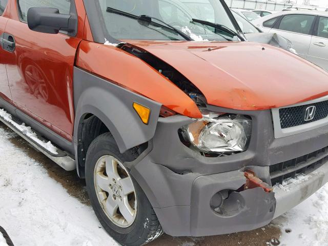 5J6YH285X3L031812 - 2003 HONDA ELEMENT EX ORANGE photo 10