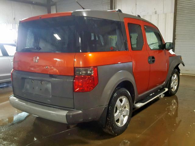 5J6YH285X3L031812 - 2003 HONDA ELEMENT EX ORANGE photo 4