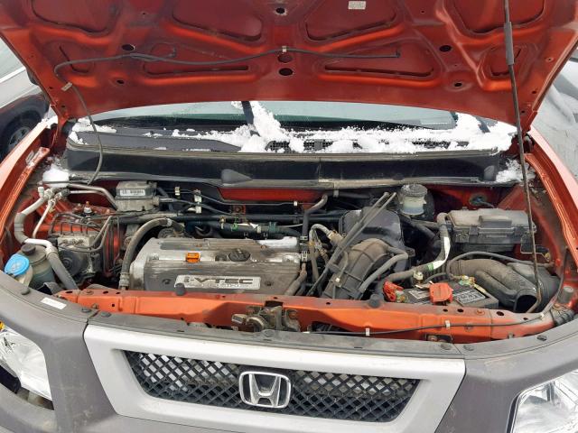 5J6YH285X3L031812 - 2003 HONDA ELEMENT EX ORANGE photo 7