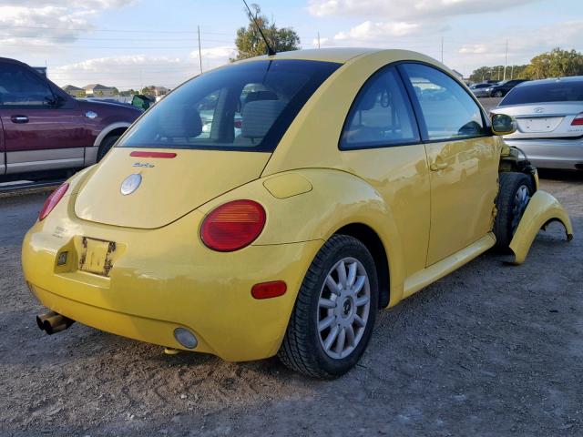 3VWCR31C54M414808 - 2004 VOLKSWAGEN NEW BEETLE YELLOW photo 4