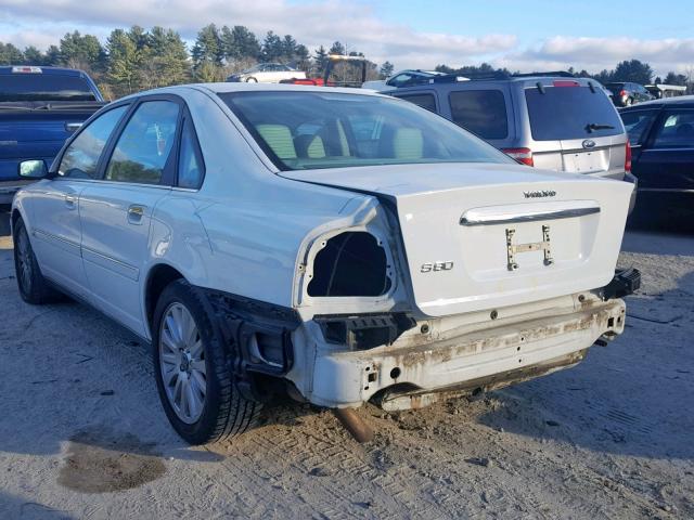 YV1TS592961434228 - 2006 VOLVO S80 2.5T WHITE photo 3