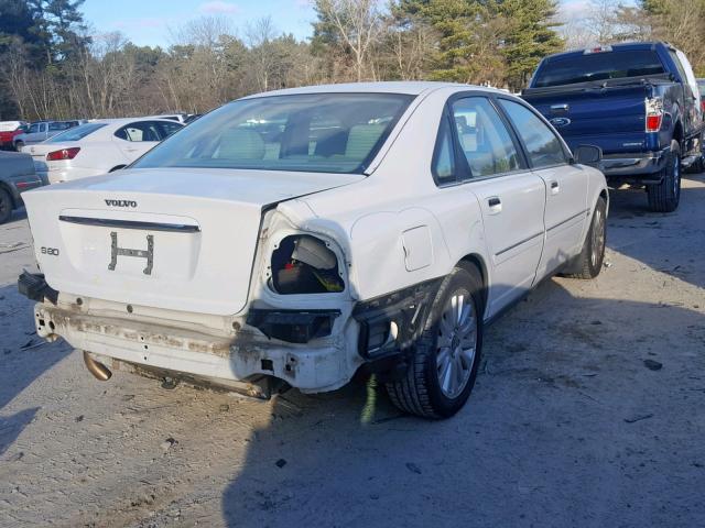 YV1TS592961434228 - 2006 VOLVO S80 2.5T WHITE photo 4