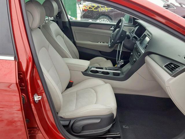 5NPE34AF6FH143070 - 2015 HYUNDAI SONATA SPO RED photo 5