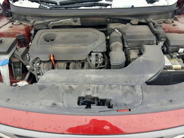 5NPE34AF6FH143070 - 2015 HYUNDAI SONATA SPO RED photo 7