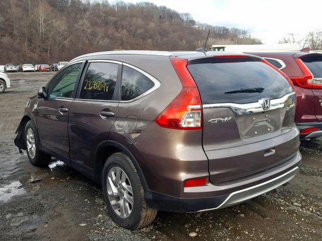 2HKRM4H75GH628623 - 2016 HONDA CR-V EXL BROWN photo 3