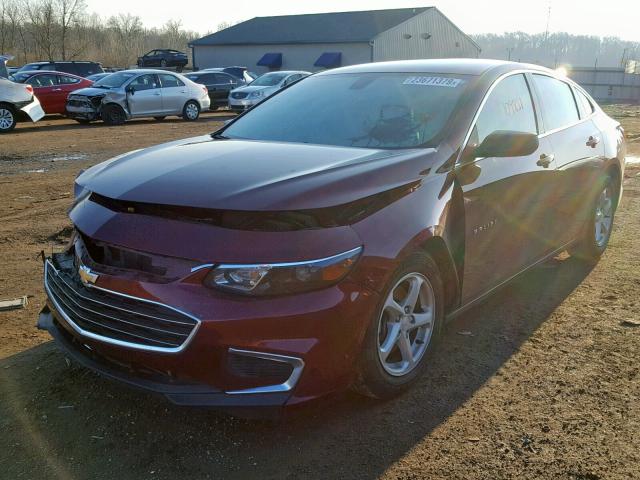 1G1ZB5ST5GF225942 - 2016 CHEVROLET MALIBU LS RED photo 2