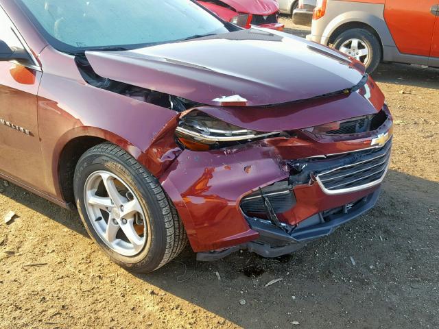 1G1ZB5ST5GF225942 - 2016 CHEVROLET MALIBU LS RED photo 9
