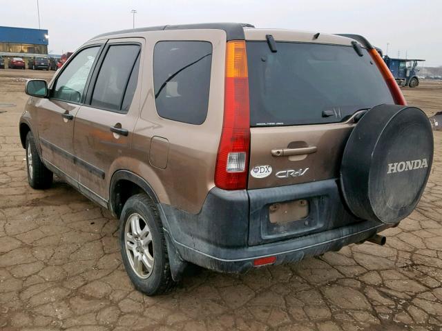 JHLRD78812C056631 - 2002 HONDA CR-V EX GOLD photo 3