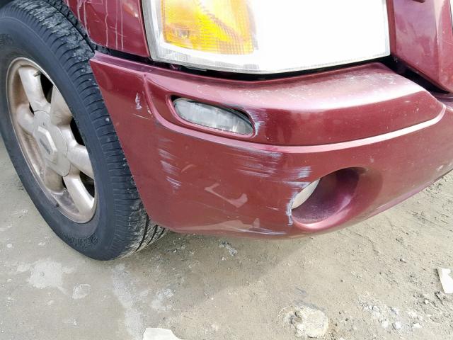 1GKDT13S822365386 - 2002 GMC ENVOY BURGUNDY photo 10