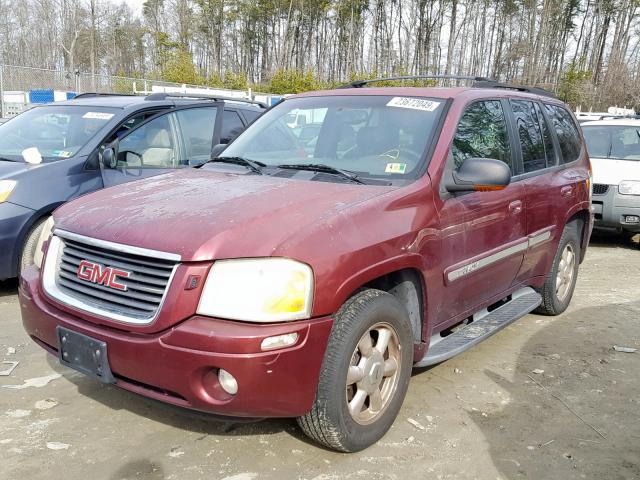 1GKDT13S822365386 - 2002 GMC ENVOY BURGUNDY photo 2