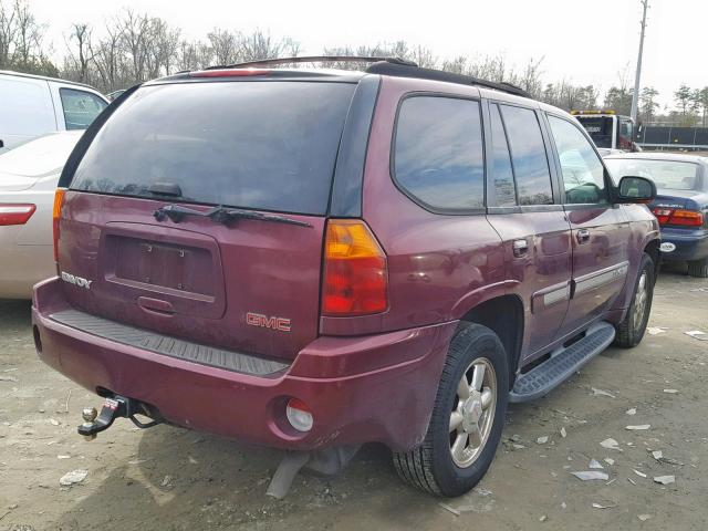 1GKDT13S822365386 - 2002 GMC ENVOY BURGUNDY photo 4