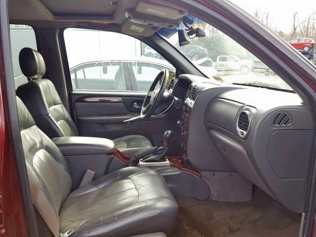 1GKDT13S822365386 - 2002 GMC ENVOY BURGUNDY photo 5