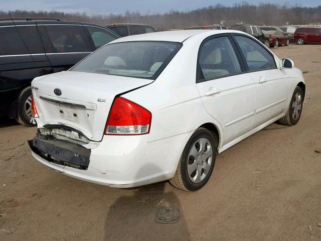 KNAFE121075449003 - 2007 KIA SPECTRA EX WHITE photo 4