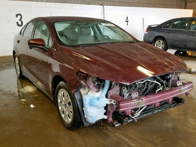 3FA6P0G70DR100927 - 2013 FORD FUSION S BURGUNDY photo 1