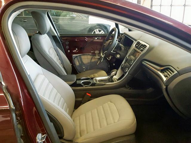 3FA6P0G70DR100927 - 2013 FORD FUSION S BURGUNDY photo 5