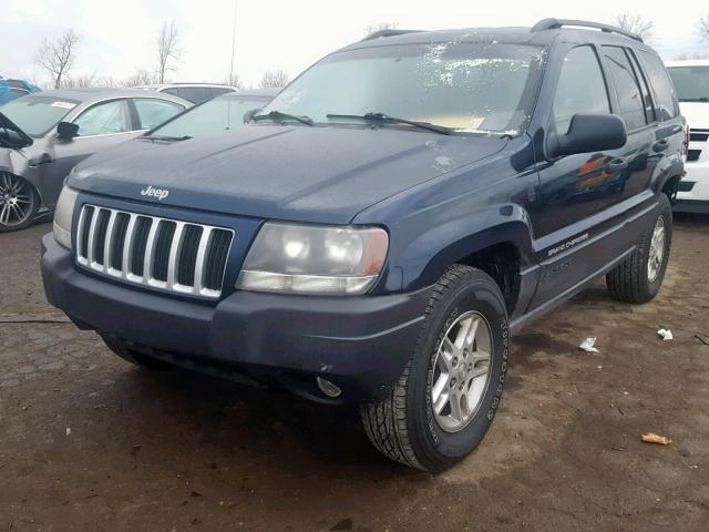 1J4GW48SX4C334559 - 2004 JEEP GRAND CHER BLUE photo 2