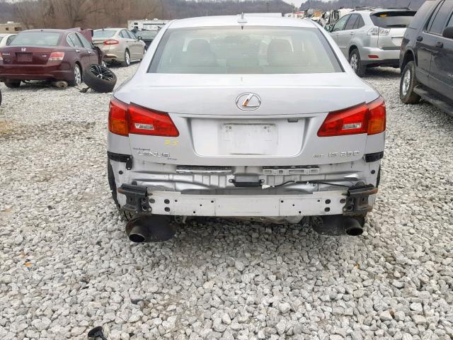 JTHCK262682024541 - 2008 LEXUS IS 250 SILVER photo 9