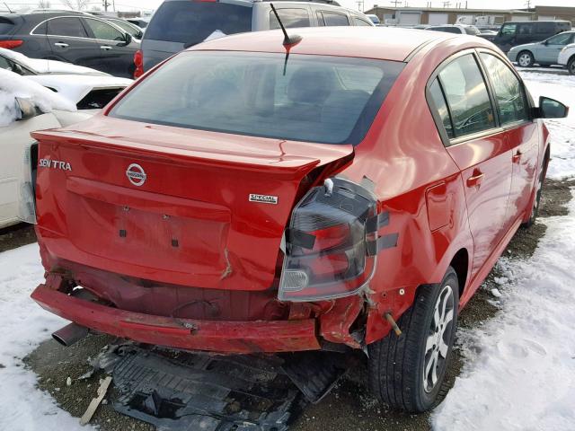 3N1AB6AP7CL736232 - 2012 NISSAN SENTRA 2.0 RED photo 4