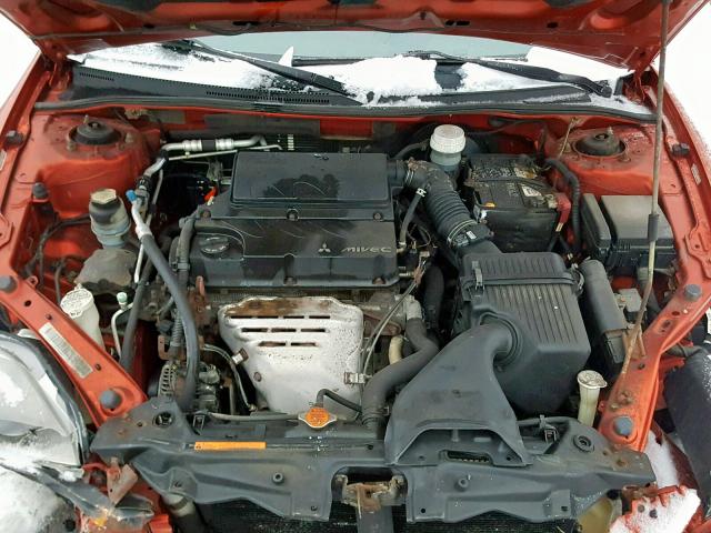 4A3AK24F17E008028 - 2007 MITSUBISHI ECLIPSE GS ORANGE photo 7