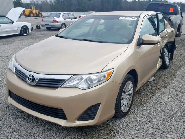 4T1BF1FK3CU608836 - 2012 TOYOTA CAMRY BASE GOLD photo 2
