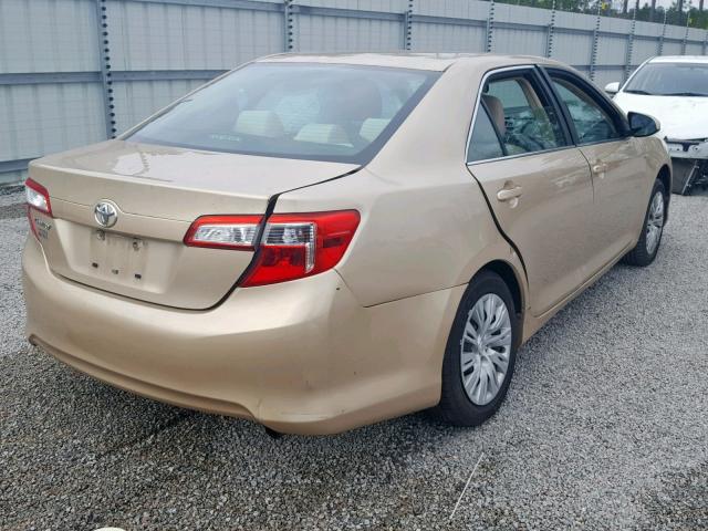 4T1BF1FK3CU608836 - 2012 TOYOTA CAMRY BASE GOLD photo 4