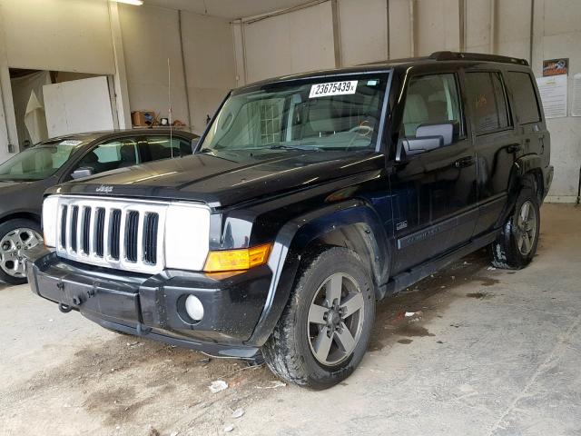 1J8HG48K57C620016 - 2007 JEEP COMMANDER BLACK photo 2