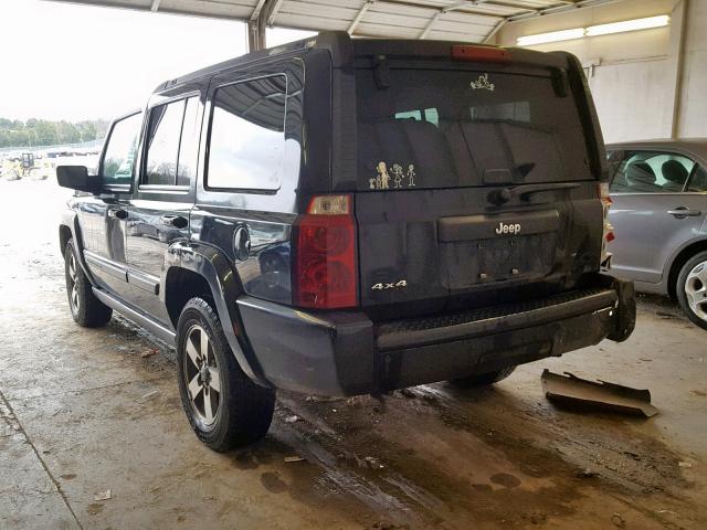 1J8HG48K57C620016 - 2007 JEEP COMMANDER BLACK photo 3