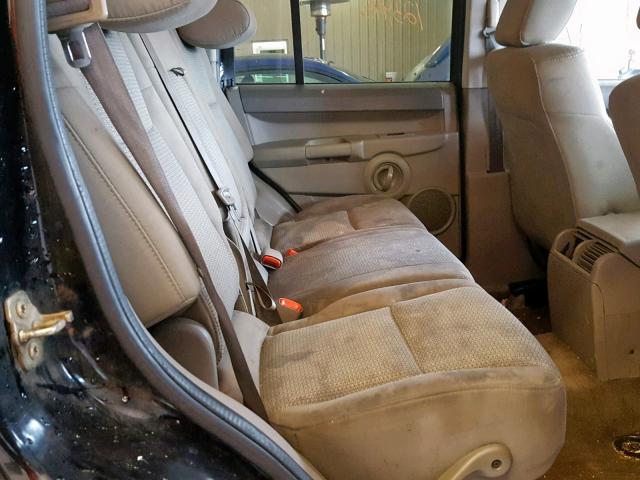 1J8HG48K57C620016 - 2007 JEEP COMMANDER BLACK photo 6