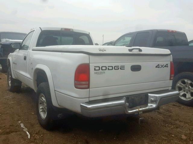 1B7GG26X0XS233871 - 1999 DODGE DAKOTA WHITE photo 3