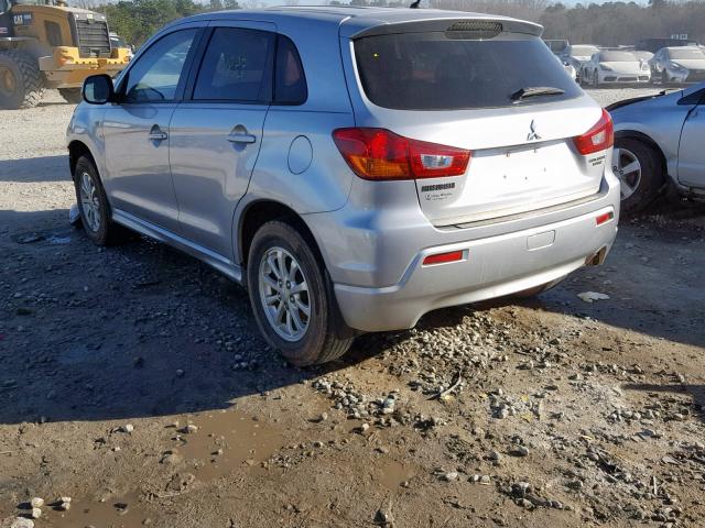 JA4AP3AU8CZ000793 - 2012 MITSUBISHI OUTLANDER SILVER photo 3