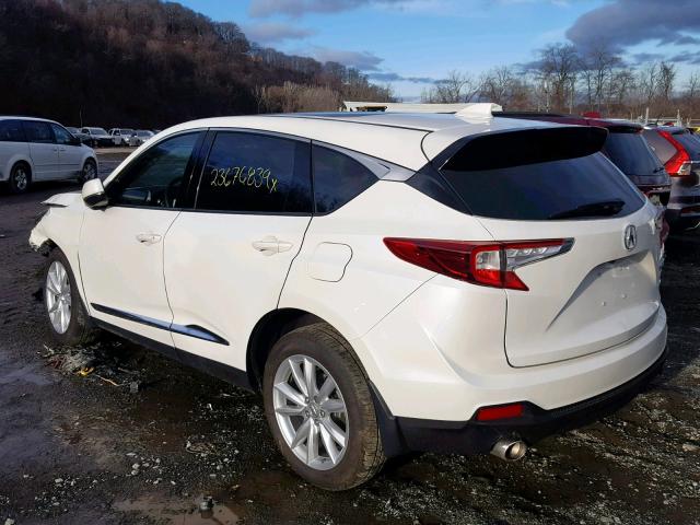 5J8TC2H39KL001018 - 2019 ACURA RDX WHITE photo 3