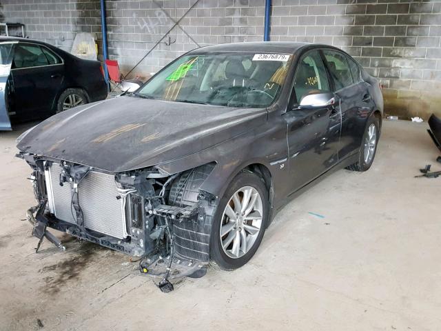 JN1BV7AR6EM693319 - 2014 INFINITI Q50 BASE GRAY photo 2