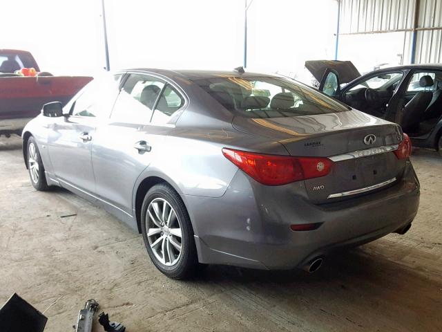 JN1BV7AR6EM693319 - 2014 INFINITI Q50 BASE GRAY photo 3