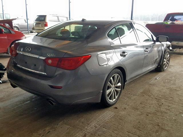 JN1BV7AR6EM693319 - 2014 INFINITI Q50 BASE GRAY photo 4