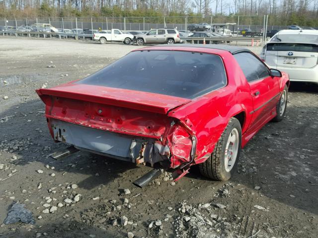 1G1FP23E4NL169624 - 1992 CHEVROLET CAMARO RS RED photo 4