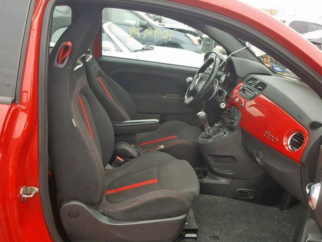 3C3CFFFH2CT185966 - 2012 FIAT 500 ABARTH RED photo 5