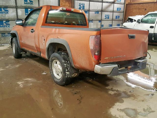 1GCDT148X58181759 - 2005 CHEVROLET COLORADO ORANGE photo 3