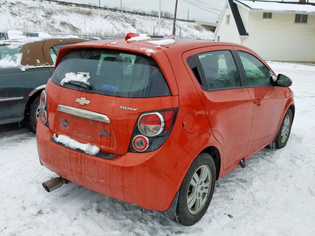 1G1JB6SH8C4118209 - 2012 CHEVROLET SONIC LS 橙色 照片 4