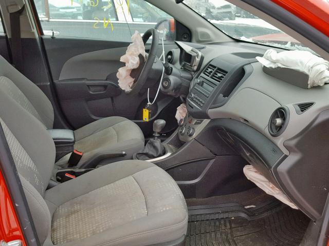 1G1JB6SH8C4118209 - 2012 CHEVROLET SONIC LS 橙色 照片 5