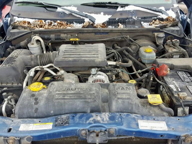 1B7HG48N62S633180 - 2002 DODGE DAKOTA QUA BLUE photo 7