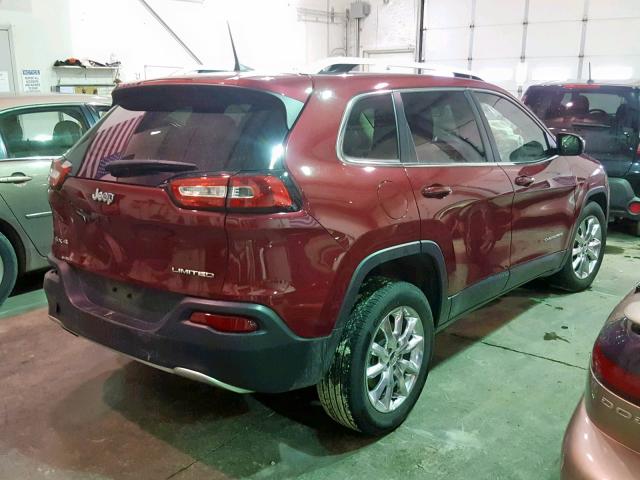 1C4PJMDB4HW515347 - 2017 JEEP CHEROKEE L MAROON photo 4