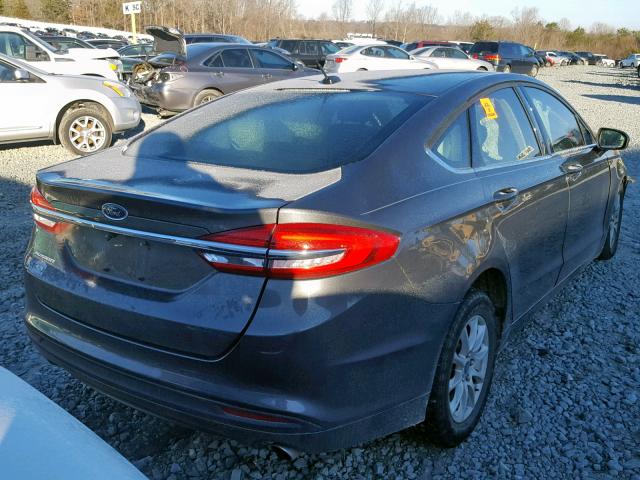 3FA6P0G76HR282252 - 2017 FORD FUSION S CHARCOAL photo 4